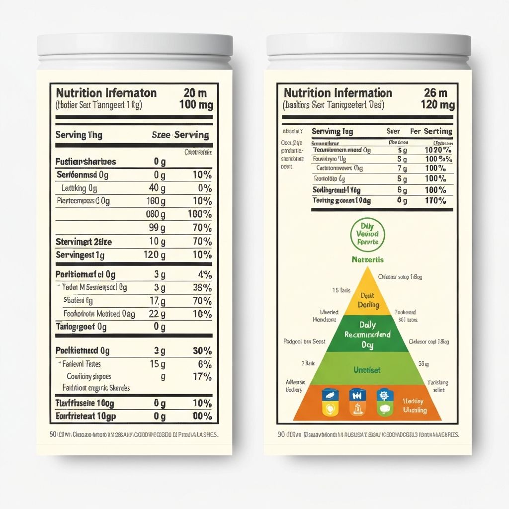 Comparison of ingredient labels